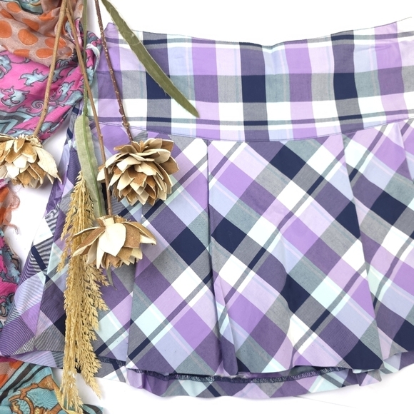 Lady Hagen Golf Tennis Purple Plaid Skort Sz 10 - Picture 2 of 8